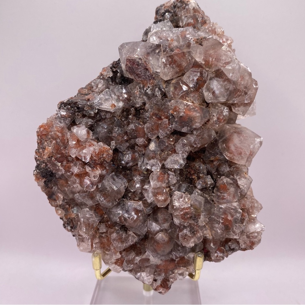 Natural Hematite Included Quartz Crystal Cluster